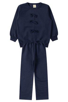 Conjunto Infantil Feminino Moletom Peluciado Lacinhos - Moda Love