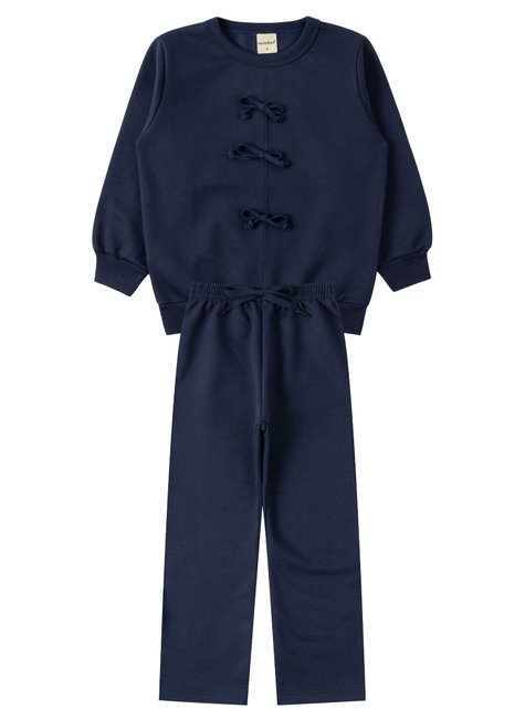 conjunto infantil feminino moletom peluciado lacinhos moda love 6