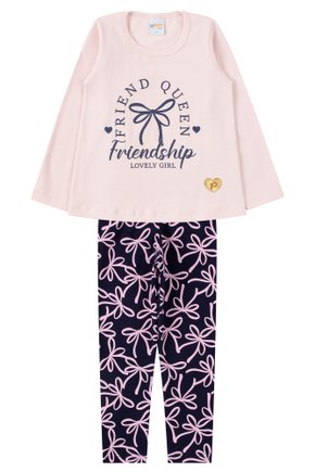 Conjunto Infantil Feminino Cotton/Cotton Estampado Lovely Girl - Primo's Gueda