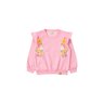 conjunto infantil feminino moletom peluciado florzinhas menina doce 2