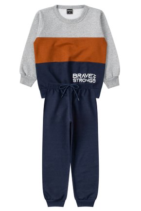 Conjunto Infantil Masculino Moletom Peluciado Strong - Mino's