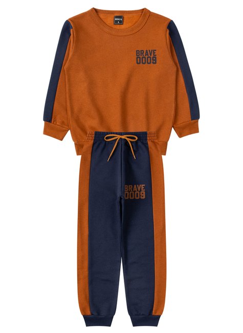 conjunto infantil masculino moletom peluciado brave mino s 6
