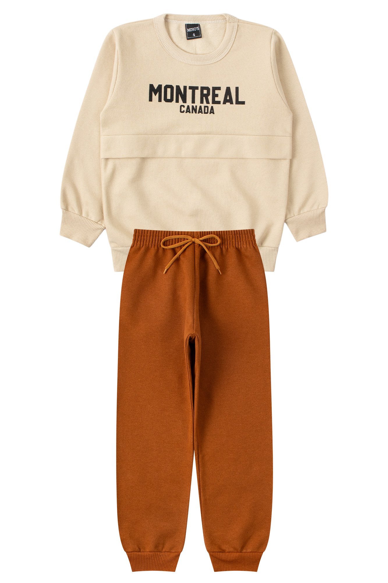 Conjunto Infantil Masculino Moletom Peluciado Montreal - Mino's