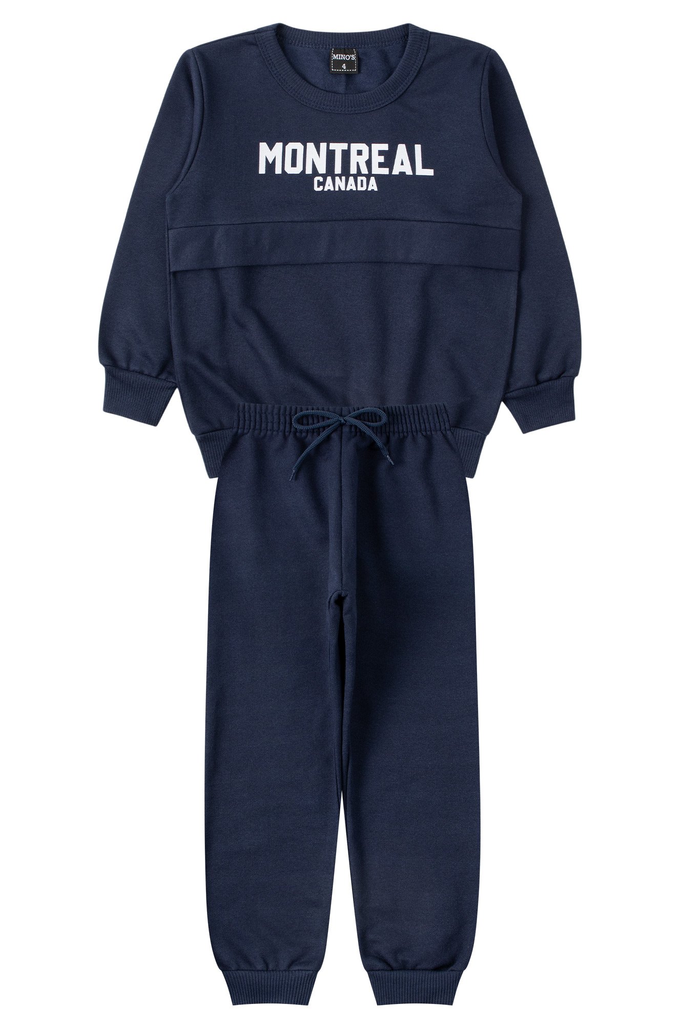 Conjunto Infantil Masculino Moletom Peluciado Montreal - Mino's