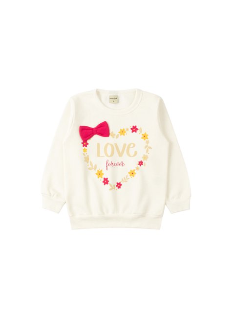 conjunto infantil feminino moletom peluciado love forever moda love 2