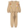 conjunto infantil feminino moletom peluciado florzinhas moda love