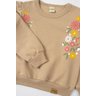 conjunto infantil feminino moletom peluciado florzinhas moda love 4