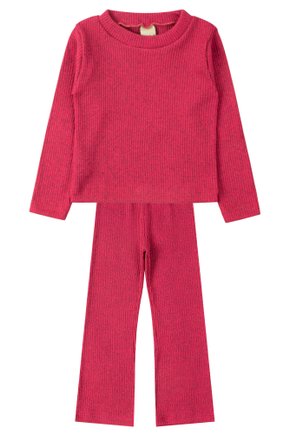 Conjunto Infantil Feminino Ribana Canelada/Peluciada Cores - Moda Love