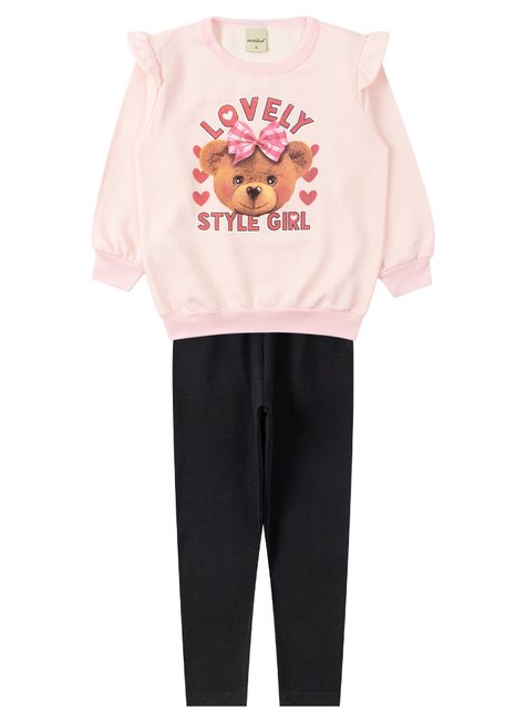 conjunto infantil feminino moletom peluciadocotton style girl moda love 11