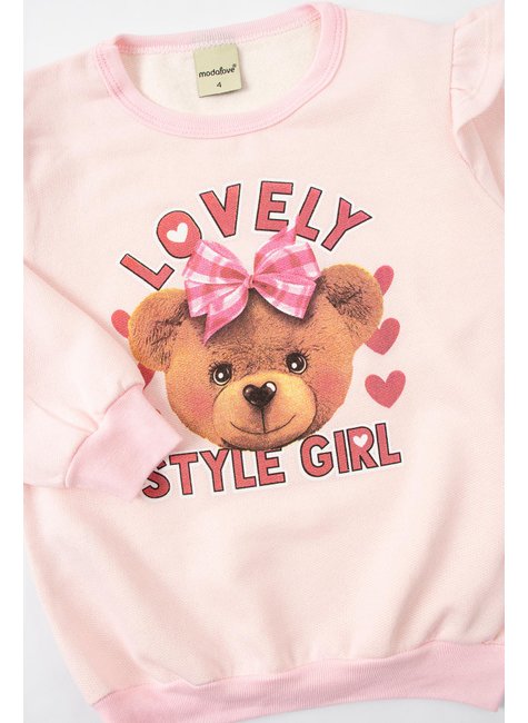 conjunto infantil feminino moletom peluciadocotton style girl moda love 14