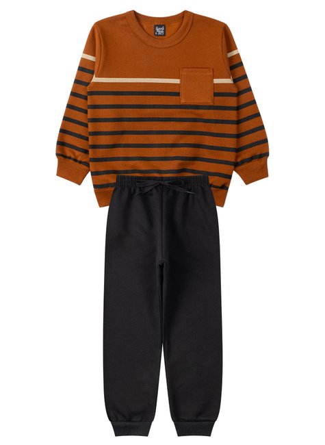 conjunto infantil masculino moletom peluciado cool good boy