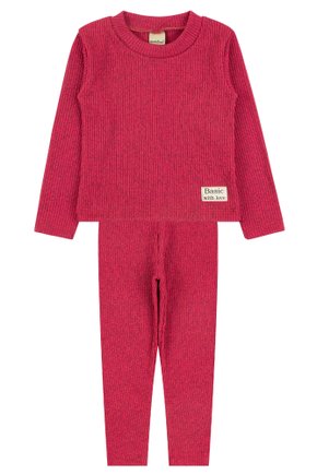 Conjunto Infantil Feminino Ribana Canelada/Peluciada Colors - Moda Love