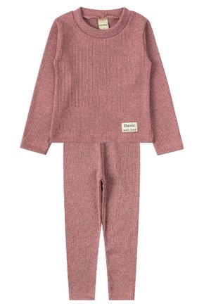 Conjunto Infantil Feminino Ribana Canelada/Peluciada Colors - Moda Love
