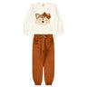 conjunto infantil feminino moletom peluciado charming menina doce