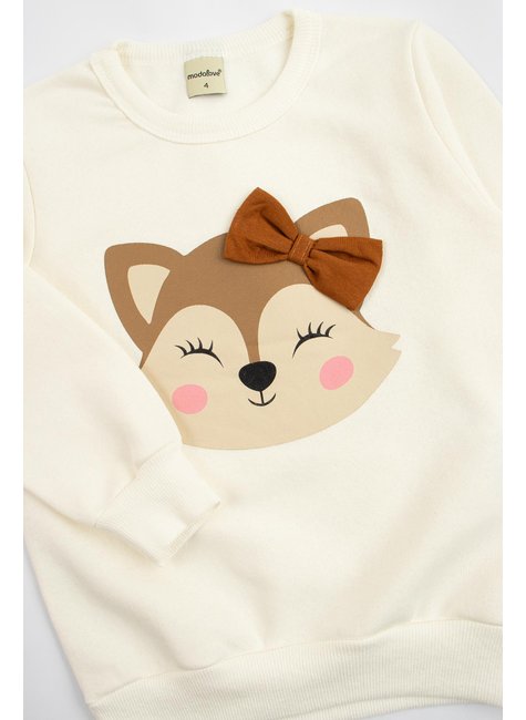 conjunto infantil feminino moletom peluciado charming menina doce 4