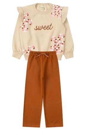 Conjunto Infantil Feminino Moletom Peluciado Sweet - Moda Love