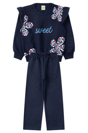Conjunto Infantil Feminino Moletom Peluciado Sweet - Moda Love