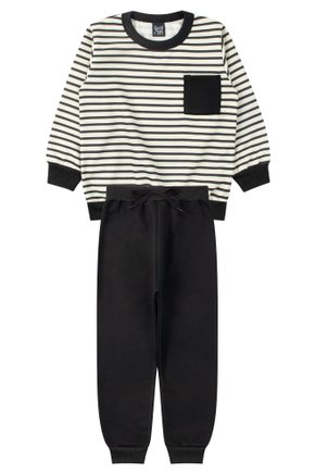 Conjunto Infantil Masculino Moletom Sublimado Peluciado/Moletom Peluciado Listras - Good Boy