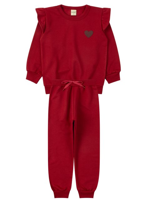 conjunto infantil feminino moletom peluciado pretty menina doce
