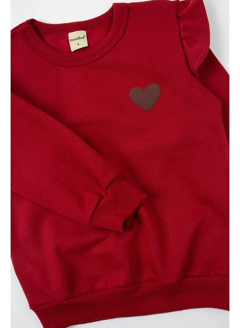 conjunto infantil feminino moletom peluciado pretty menina doce 4