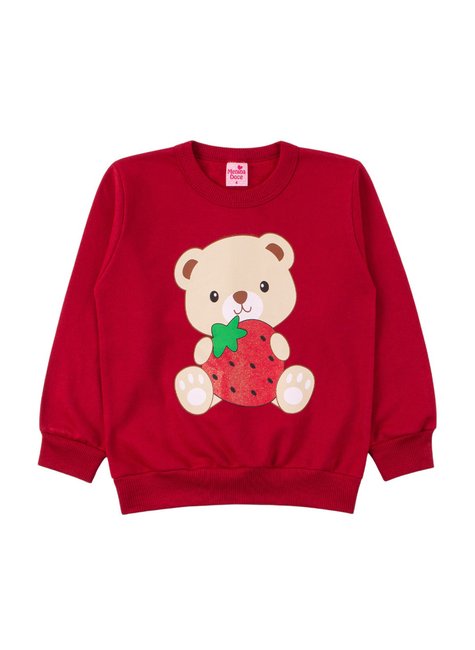 blusao infantil feminino moletom peluciado bear menina doce