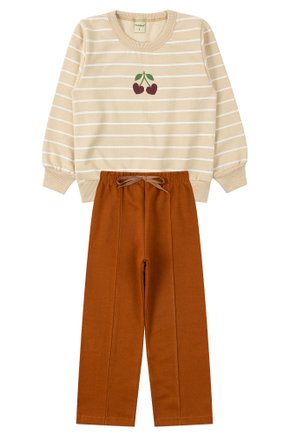 Conjunto Infantil Feminino Moletom Peluciado Cherry - Moda Love