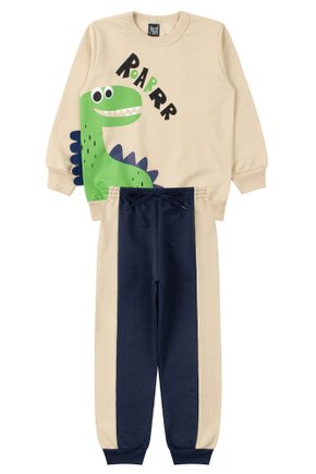 Conjunto Infantil Masculino Moletom Peluciado Roar - Good Boy