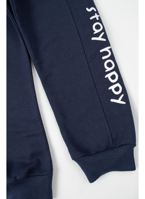 conjunto infantil masculino moletom peluciado stay happy good boy 10