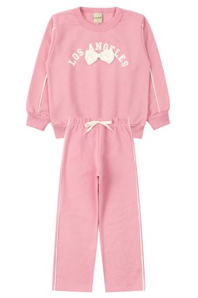Conjunto Infantil Feminino Moletom Peluciado Los Angeles - Moda Love