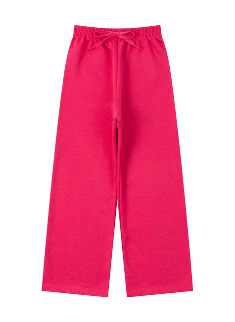 calca wide leg infantil feminino moletom peluciado cores menina doce