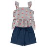 conjunto infantil feminino suplex sublimadomoletinho listras coracoes menina doce