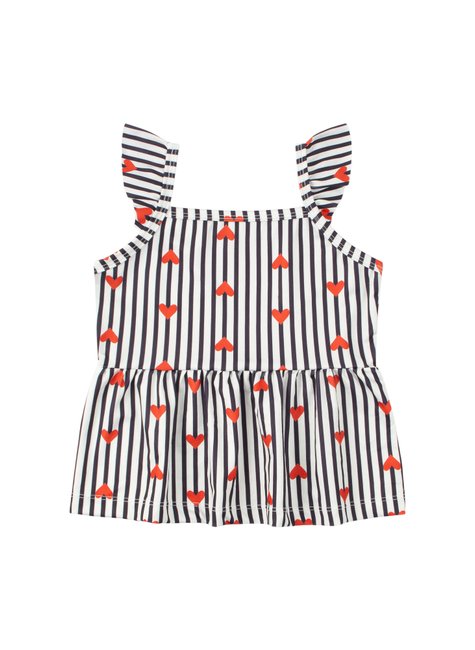 conjunto infantil feminino suplex sublimadomoletinho listras coracoes menina doce 2