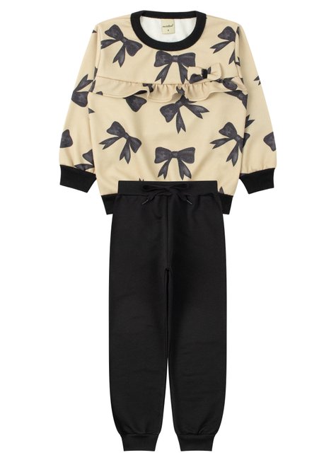 conjunto infantil feminino moletom sublimado peluciadomoletom peluciado lacos moda love