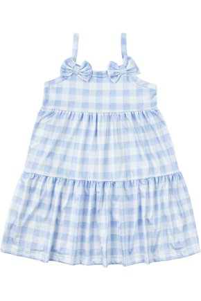 Vestido Infantil Feminino Suplex Sublimado Xadrez - Moda Love