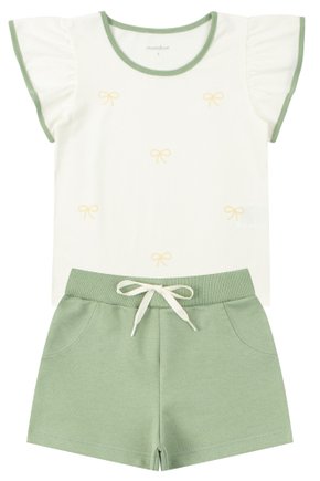 Conjunto Infantil Feminino Meia Malha/Moletinho Charme - Moda Love