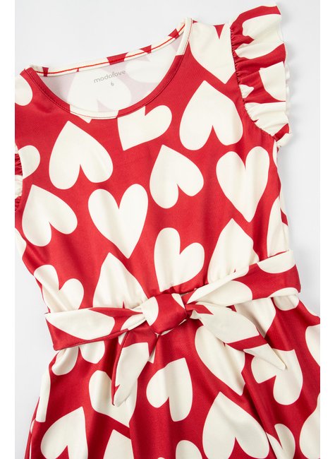 vestido infantil feminino suplex sublimado coracoes moda love 2