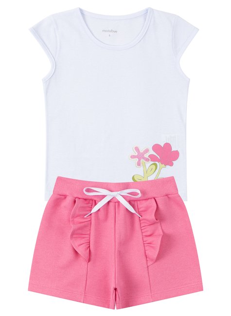 conjunto infantil feminino meia malhamoletinho flor moda love 6