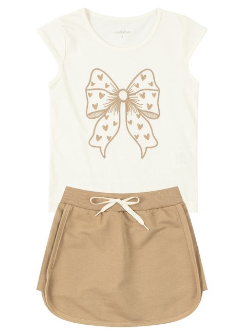 conjunto infantil feminino meia malhamoletinho laco moda love