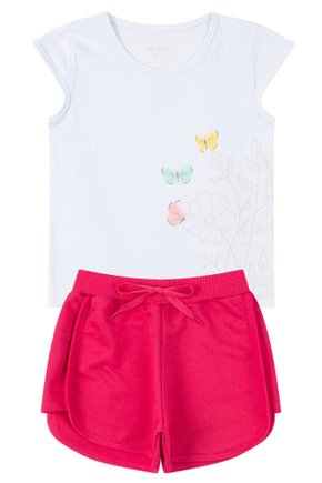 Conjunto Infantil Feminino Meia Malha/Moletinho Butterflies - Moda Love