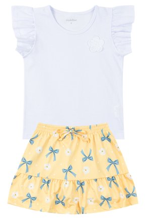 Conjunto Infantil Feminino Meia Malha/Suplex Sublimado Beautiful - Moda Love