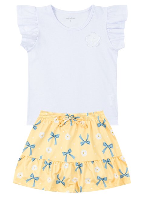 conjunto infantil feminino meia malhasuplex sublimado beautiful moda love