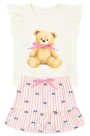 Conjunto Infantil Feminino Meia Malha/Suplex Sublimado Bear - Moda Love