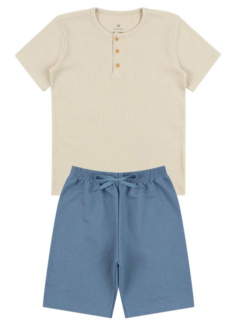 conjunto infantil masculino malha wafflemoletinho cores moda love