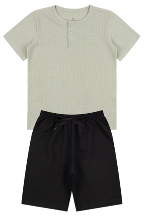 Conjunto Infantil Masculino Malha Waffle/Moletinho Cores - Moda Love