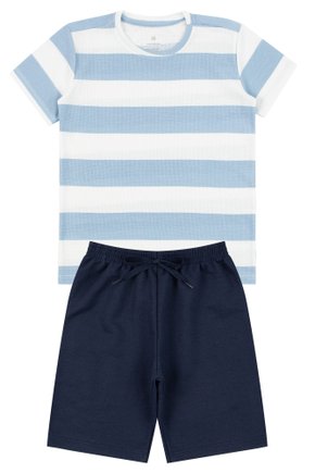 Conjunto Infantil Masculino Malha Waffle/Moletinho Colors - Moda Love