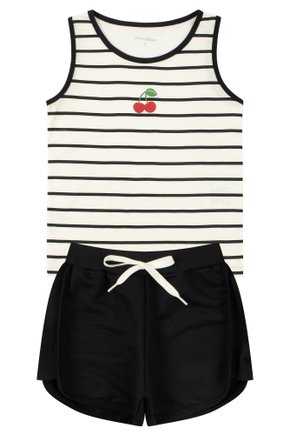 Conjunto Infantil Feminino Meia Malha/Moletinho Cherry - Moda Love