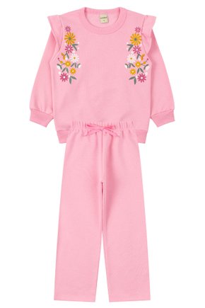 Conjunto Infantil Feminino Moletom Peluciado Pretty - Moda Love