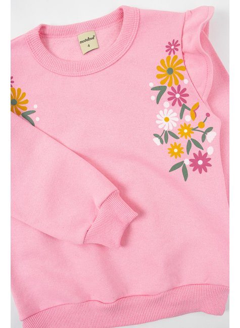 conjunto infantil feminino moletom peluciado pretty moda love 9