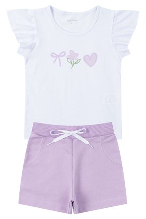 Conjunto Infantil Feminino Meia Malha/Moletinho Delicada - Moda Love