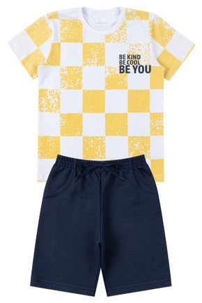 Conjunto Infantil Masculino Meia Malha/Moletinho Be Cool - Moda Love